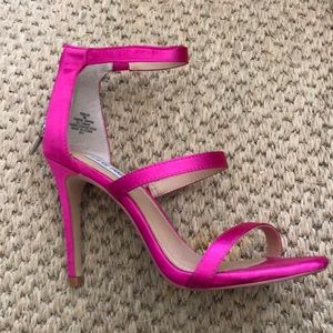 Steve Madden Hot Pink Satin Heels